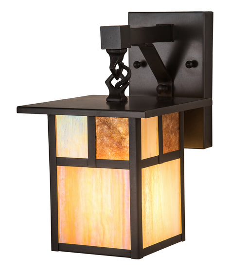 Meyda Tiffany - 194877 - One Light Wall Sconce - Hyde Park - Craftsman Brown