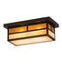 Meyda Tiffany - 194882 - Two Light Flushmount - Hyde Park - Craftsman Brown