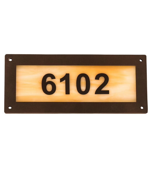 Meyda Tiffany - 195165 - Personalized Number Plate - Personalized Street Address - Mahogany Bronze
