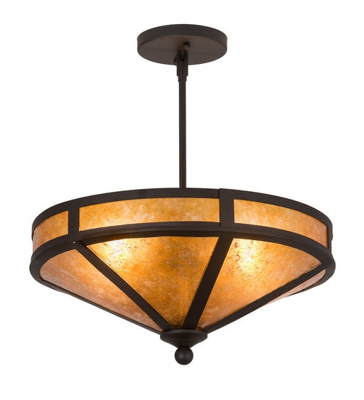 Meyda Tiffany - 195459 - Two Light Flushmount - Craftsman - Oil Rubbed Bronze