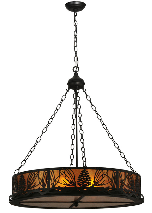 Meyda Tiffany - 50117 - Eight Light Pendant - Mountain Pine - Bronze