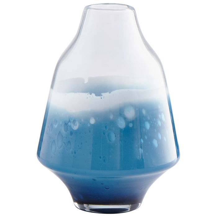 Cyan - 09166 - Vase - Clear And Cobalt