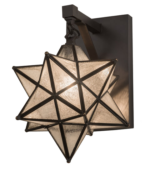 Meyda Tiffany - 192944 - One Light Wall Sconce - Moravian Star - Craftsman Brown