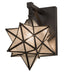 Meyda Tiffany - 192944 - One Light Wall Sconce - Moravian Star - Craftsman Brown