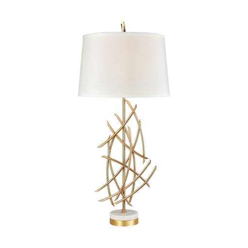 Elk Home - D3648 - One Light Table Lamp - Parry - Gold Plated Metal, White Marble, White Marble