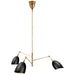 Visual Comfort - ARN 5008HAB-BLK - Three Light Chandelier - Sommerard - Hand-Rubbed Antique Brass and Black