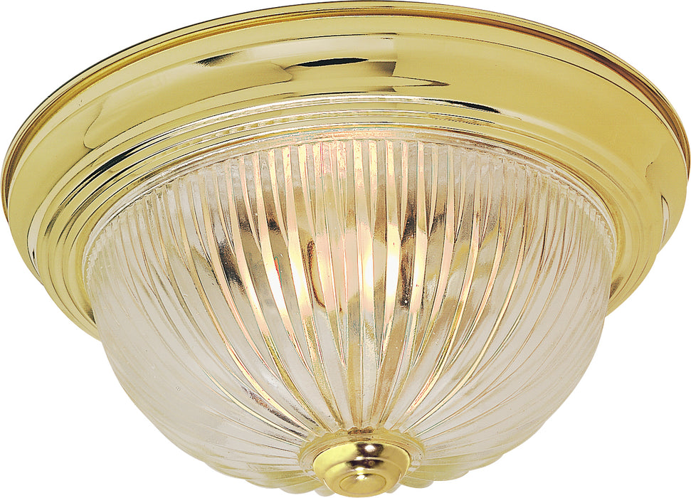 Nuvo Lighting - 60-6015 - Two Light Flush Mount - Polished Brass