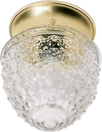 Nuvo Lighting - 60-6031 - One Light Flush Mount - Polished Brass / Clear Pineapple