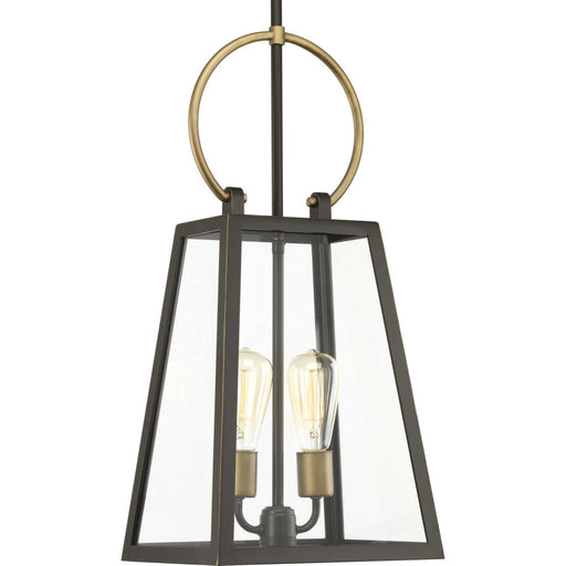 Progress Lighting - P550028-020 - Two Light Hanging Lantern - Barnett - Antique Bronze
