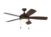 Generation Lighting - 5DIO52RBD - 52``Ceiling Fan - Discus Ornate - Roman Bronze / Matte Opal