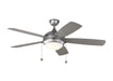 Generation Lighting - 5DIW52PBSD - 52``Ceiling Fan - Discus Outdoor - Painted Brushed Steel / Matte Opal
