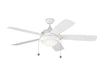 Generation Lighting - 5DIW52WHD - 52``Ceiling Fan - Discus Outdoor - White / Matte Opal