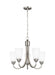 Generation Lighting - 3120205EN3-962 - Five Light Chandelier - Seville - Brushed Nickel