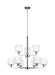 Generation Lighting - 3128809-962 - Nine Light Chandelier - Canfield - Brushed Nickel