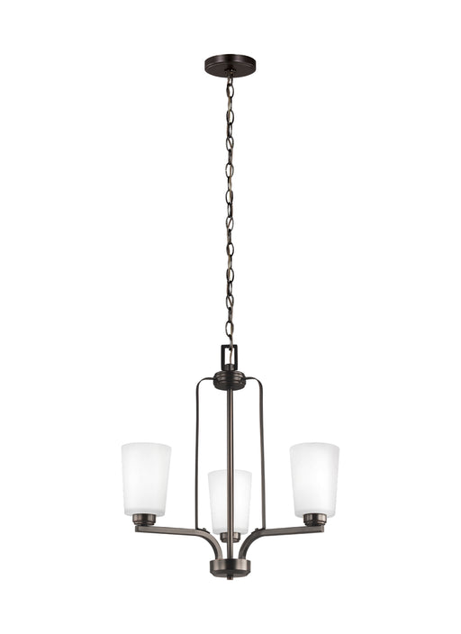 Generation Lighting - 3128903-710 - Three Light Chandelier - Franport - Burnt Sienna