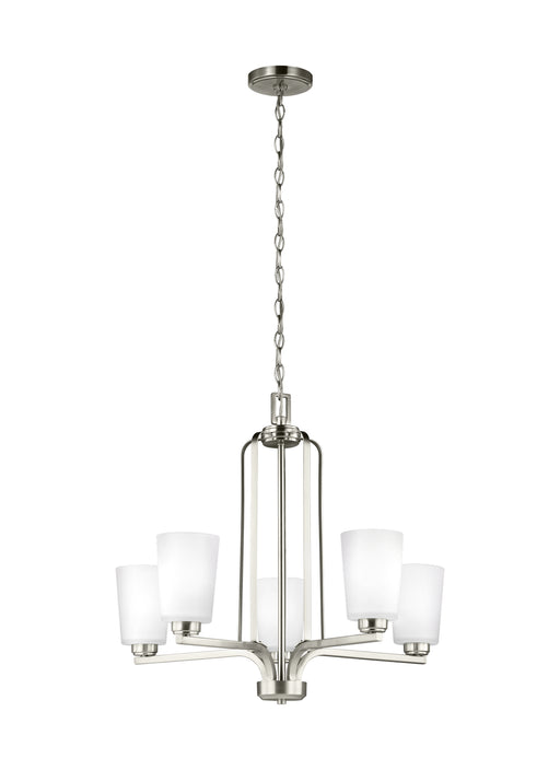 Generation Lighting - 3128905-962 - Five Light Chandelier - Franport - Brushed Nickel