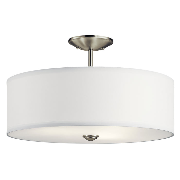 Kichler - 43692NI - Three Light Semi Flush Mount - Shailene - Brushed Nickel