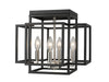 Z-Lite - 454F-BK-BN - Four Light Flush Mount - Titania - Black / Brushed Nickel