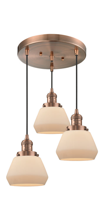 Innovations - 211/3-AC-G171 - Three Light Pendant - Franklin Restoration - Antique Copper
