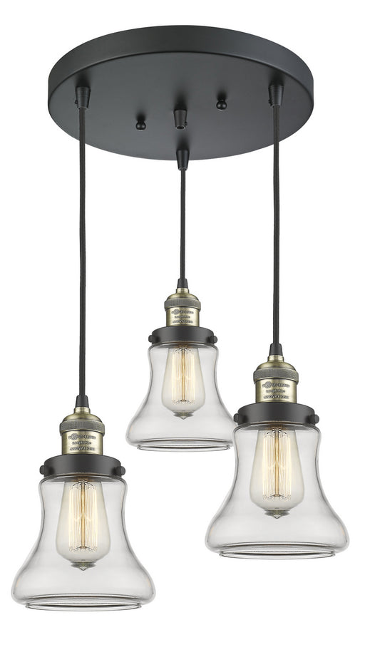 Innovations - 211/3-BAB-G192 - Three Light Pendant - Franklin Restoration - Black Antique Brass