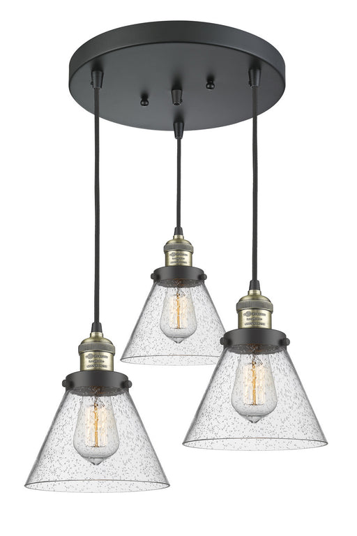 Innovations - 211/3-BAB-G44 - Three Light Pendant - Franklin Restoration - Black Antique Brass