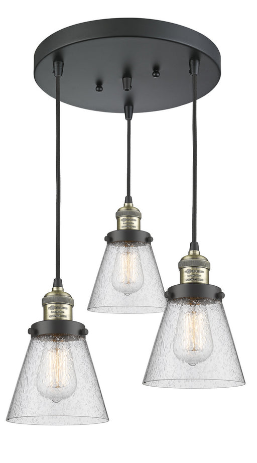 Innovations - 211/3-BAB-G64 - Three Light Pendant - Franklin Restoration - Black Antique Brass