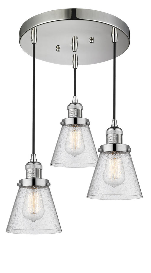 Innovations - 211/3-PN-G64 - Three Light Pendant - Franklin Restoration - Polished Nickel