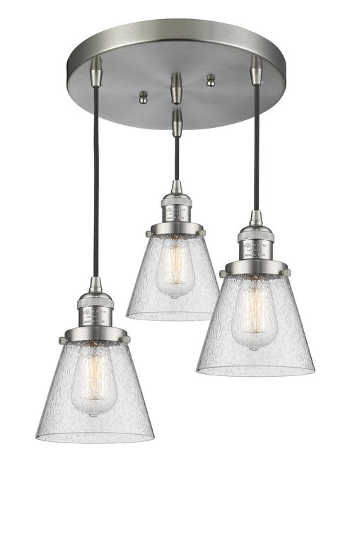 Innovations - 211/3-SN-G64 - Three Light Pendant - Franklin Restoration - Brushed Satin Nickel