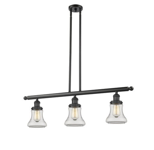 Franklin Restoration Three Light Island Pendant Matte Black