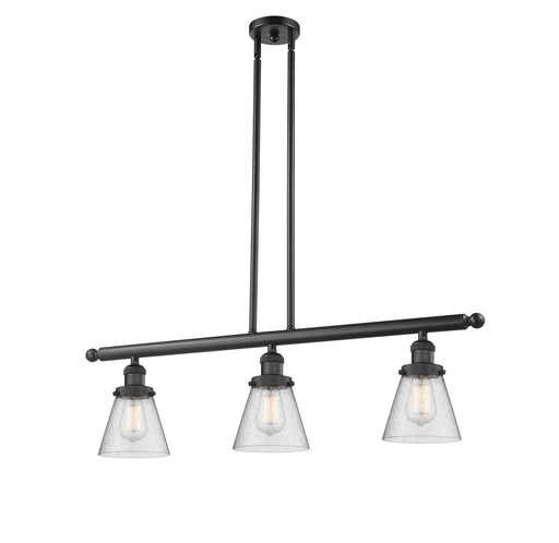 Franklin Restoration Three Light Island Pendant Matte Black