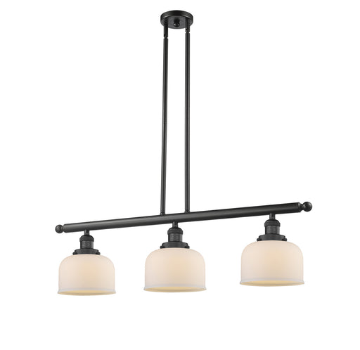 Franklin Restoration Three Light Island Pendant Matte Black