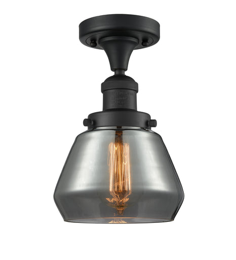 Franklin Restoration One Light Semi-Flush Mount Matte Black