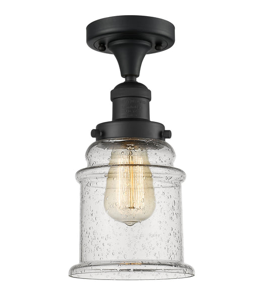 Innovations - 517-1CH-BK-G184 - One Light Semi-Flush Mount - Franklin Restoration - Matte Black