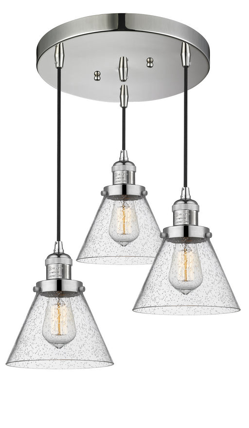 Innovations - 211/3-PN-G44 - Three Light Pendant - Franklin Restoration - Polished Nickel