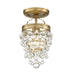 Crystorama - 131-VG_CEILING - One Light Ceiling Mount - Calypso - Vibrant Gold
