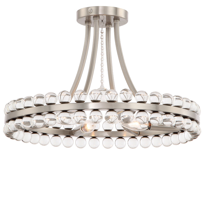 Crystorama - CLO-8894-BN - Four Light Ceiling Mount - Clover - Brushed Nickel