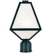 Crystorama - GLA-9707-OP-BC - One Light Outdoor Lantern Post - Glacier - Black Charcoal