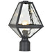 Crystorama - GLA-9707-WT-BC - One Light Outdoor Lantern Post - Glacier - Black Charcoal