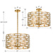 Meridian Chandelier-Mid. Chandeliers-Crystorama-Lighting Design Store