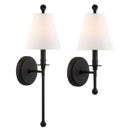 Crystorama - RIV-382-BF - One Light Wall Mount - Riverdale - Black Forged
