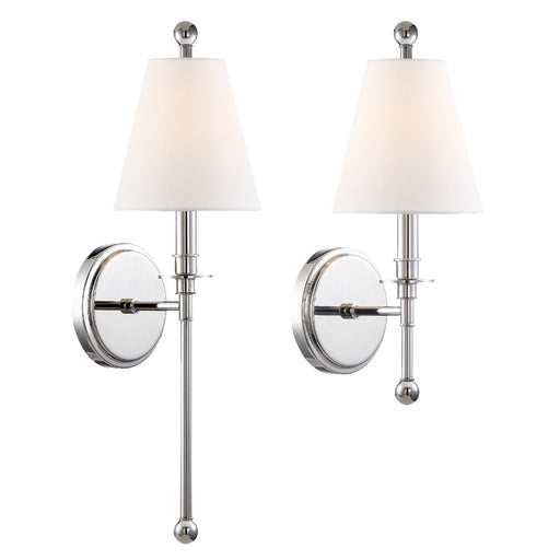 Crystorama - RIV-382-PN - One Light Wall Mount - Riverdale - Polished Nickel