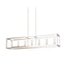 DVI Lighting - DVP28104MF+BN-CL - Seven Light Linear Pendant - Sambre - Multiple Finishes and Buffed Nickel with Clear Glass