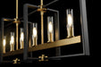 DVI Lighting - DVP30202VBR+GR-CL - Six Light Linear Pendant - Blairmore - Venetian Brass and Graphite with Clear Glass