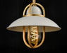 DVI Lighting - DVP31021MW+VBR - One Light Mini-Pendant - Peggy's Cove - Matte White and Venetian Brass