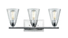 DVI Lighting - DVP34343CH-CL - Three Light Vanity - Louisbourg - Chrome with Clear Glass