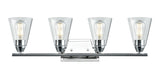 DVI Lighting - DVP34344CH-CL - Four Light Vanity - Louisbourg - Chrome with Clear Glass