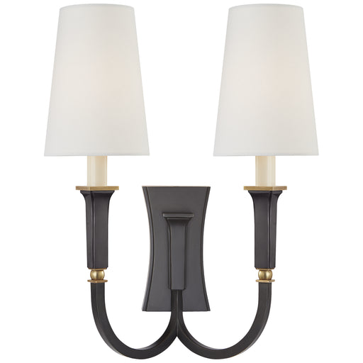Visual Comfort - TOB 2273BZ/HAB-L - Two Light Wall Sconce - Delphia - Bronze with Antique Brass