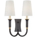 Visual Comfort - TOB 2273BZ/HAB-L - Two Light Wall Sconce - Delphia - Bronze with Antique Brass