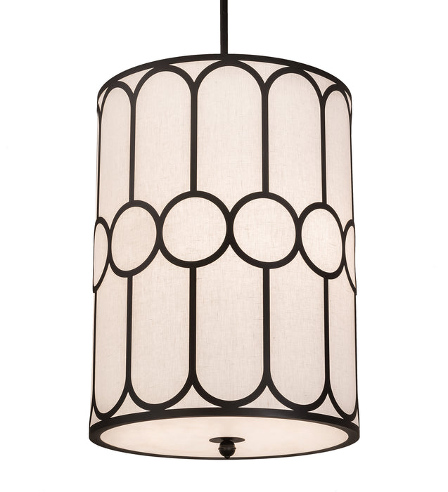 Meyda Tiffany - 196023 - Six Light Pendant - Cilindro - Textured Black
