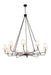 Meyda Tiffany - 196031 - Ten Light Chandelier - Brach Ring - Nickel